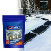 Uklsqma Snow Melting Powder, Ice Removal Agent, Fast Action \u0026 Eco-Friendly Formula, Outdoor Winter Style, Ice Melt Salt, Snow Remover, Environment-Safe Granules, Driveway Deicing Solution